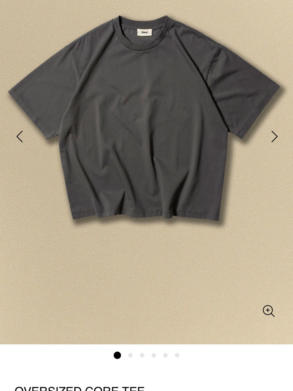 Elwood oversized core tee Oversized Core Tee - dark grey